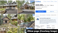 Страница Zillow, рекламирующая бывший особняк Костина