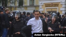 На акции протеста в Москве 14 июля 2019 г.