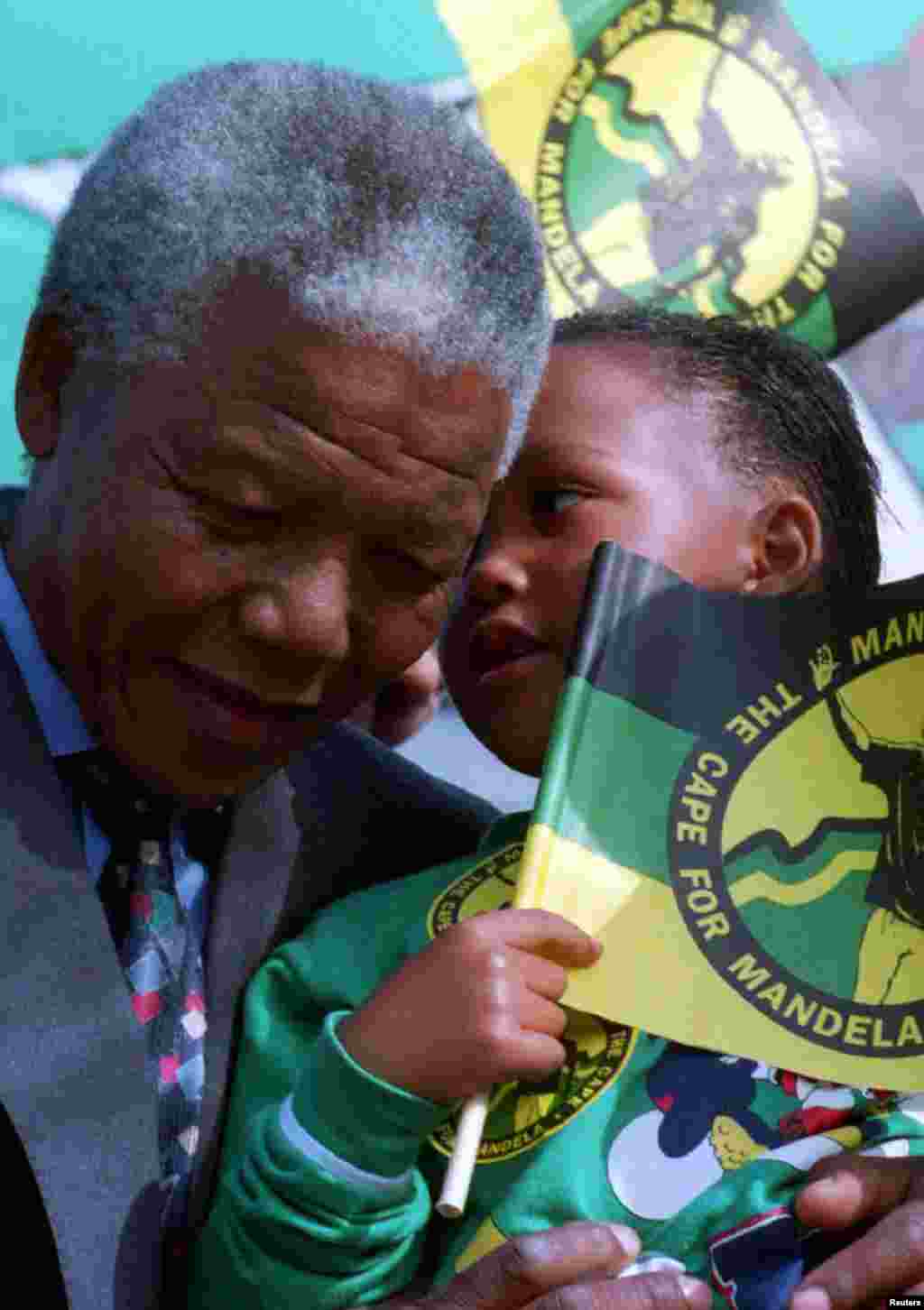 Nelson Mandela attends a rally in this 1993 photo.