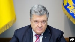 Президент Украины Петр Порошенко на заседании СНБ. Архивное фото.