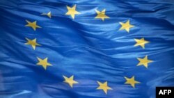 European flag. Oct. 2010 Unity Horizontal Flag Europe Blue Star Shape Wind European Union Flag Politics Color Image European Union Photography Government